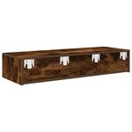vidaXL Étagère murale avec tiroirs chêne fumé bois d'ingénierie