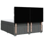vidaXL Sommier à lattes de lit avec matelas Gris foncé 180x200cm Tissu