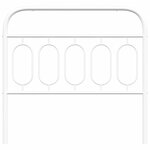 vidaXL Tête de lit métal blanc 100 cm