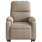 vidaXL Fauteuil inclinable de massage taupe tissu microfibre