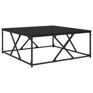 vidaXL Table basse Chêne noir 100 x 100 x 40 cm Bois d'ingénierie