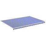 vidaXL Tissu de remplacement pour auvent Bleu et blanc 5x3 5 m