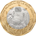Monnaie FIFA WORLD CUP 26 Cupronickel 20 Pesos Mexico 2026 (PRÉCOMMANDE)
