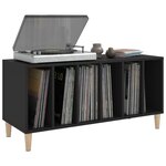 vidaXL Armoire à disques noir 100x38x48 cm bois d'ingénierie