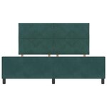 vidaXL Lit à ressorts avec tête de lit Vert foncé 180 x 200 cm Velours