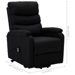 vidaXL Fauteuil Noir Tissu