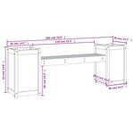 vidaXL Banc avec jardinières 180x36x63 cm bois massif de douglas