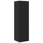 vidaXL Meuble TV mural avec étagère Autre avec stockage avec porte 4 Pièces Chêne Noir