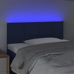 vidaXL Tête de lit à LED Bleu 80x5x78/88 cm Tissu