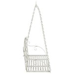 vidaXL Banc Balançoire Acier 110 x 52 5 x 47 cm Blanc antique