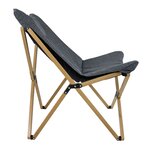Bo-Camp Chaise de détente Wembley M Gris