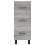vidaXL Buffet haut Sonoma gris 34 5x34x180 cm Bois d'ingénierie