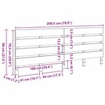 vidaXL Tête de lit Brun cire 200 5 x 3 x 80 cm Pin massif