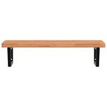 vidaXL Étagère de vasque murale acier et bois massif de hêtre