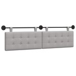 vidaXL Tête de lit suspendue Gris nuage tissu