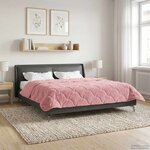 vidaXL Duvet d'été simple Matelassé Rose 200 x 200 cm