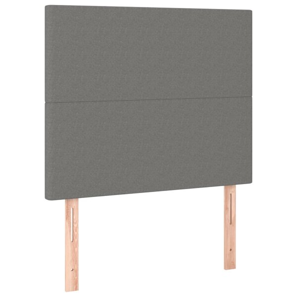 vidaXL Têtes de lit 2 Pièces Gris foncé 90x5x78/88 cm Tissu