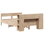 vidaXL Lit bibliothèque sans matelas 140x200 cm bois massif de pin