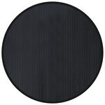 vidaXL Tapis rond noir 100 cm bambou