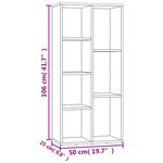 vidaXL Bibliothèque Chêne Sonoma 50x25x106 cm Bois d’ingénierie