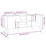 vidaXL Armoire à disques chêne marron 121x38x48 cm bois d'ingénierie