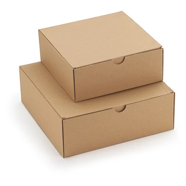 Boite cadeau brune 18 5x18 5x7 cm (lot de 50)
