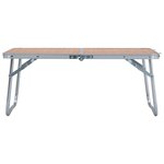 vidaXL Table pliable de camping Marron Aluminium 60x40 cm