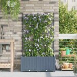 vidaXL Pots de jardin Gris clair 80 x 40 x 142 cm Acier