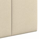 vidaXL Tête de lit suspendue Avec lumière LED Crème Tissu