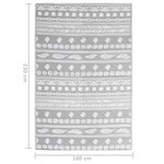vidaXL Tapis d'extérieur Gris 160x230 cm PP