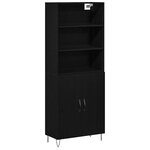 vidaXL Haut Armoire Montage mural 2 Pièces Chêne noir 70 x 34 x 180 cm