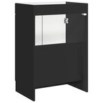 vidaXL Armoire sous évier de salle de bain Noir 78 5 x 37 5 x 81 cm