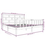 vidaXL Cadre de lit Blanc Bois de pin massif 135x190 cm Double