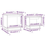 vidaXL Tables basses gigognes 2 Pièces Marron miel Bois de pin massif