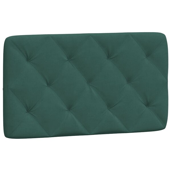 vidaXL Coussin de tête de lit vert foncé 90 cm velours
