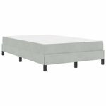 vidaXL Lit boxspring avec matelas Gris clair 120 x 190 cm Velours