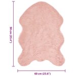 vidaXL Tapis en Peau de Mouton Synthétique Rose 60 x 90 cm Polyester