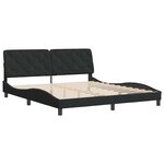 vidaXL Cadre de lit sans matelas noir 180x200 cm velours