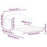 vidaXL Canapé-lit pour enfants 2 places rose peluche douce