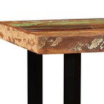 vidaXL Ensemble de bar 5 Pièces Bois de récupération Cuir véritable et toile