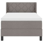 vidaXL Lit boxspring avec matelas avec matelas Taupe 90 x 190 cm