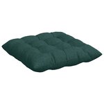 vidaXL Coussins de siège 2 Pièces Vert foncé 40 x 40 x 6 cm tissu