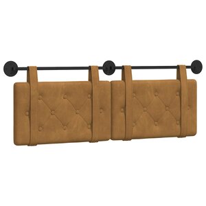 vidaXL Tête de lit suspendue Marron Velours