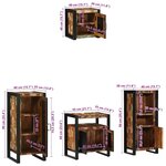 vidaXL Ensemble de mobilier de salle de bain avec étagère 4 Pièces