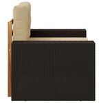 vidaXL Sofa de milieu extérieur Bois d'Acacia Massif Naturel