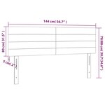 vidaXL Têtes de lit 2 Pièces Gris foncé 72x5x78/88 cm Velours