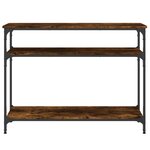 vidaXL Table console chêne fumé 100x29x75 cm bois d'ingénierie