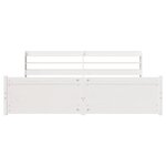 vidaXL Cadre de lit avec tête de lit sans matelas blanc 180x200 cm