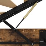 vidaXL Cadre de lit ottoman avec stockage Chêne fumé 193 x 120 x 25 cm