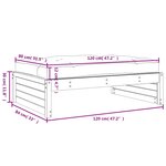 vidaXL Repose-pied de jardin 120x80 cm bois de pin imprégné